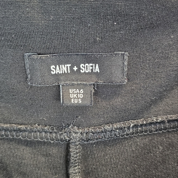 Saint & Sofia Black Viscose Pull On Comfort Pants Sz 6 Casual Everyday Wear - Picture 14 of 16